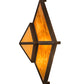 Meyda Lighting Zephyrine 24" 5-Light Antique Rust Wall Sconce With Ambra Siena Idalight & Tawnyrock Idalight Shade Glass