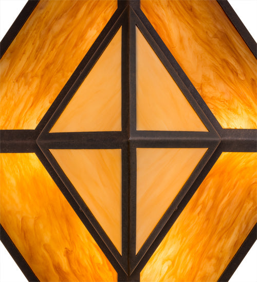 Meyda Lighting Zephyrine 24" 5-Light Antique Rust Wall Sconce With Ambra Siena Idalight & Tawnyrock Idalight Shade Glass