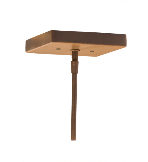 Meyda Lighting Zephyrine 72"Sq 22-Light Antique Rust Flush Mount Light With Ambra Siena Idalight And Tawnyrock Idalight Shade Glass