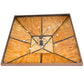 Meyda Lighting Zephyrine 72"Sq 22-Light Antique Rust Flush Mount Light With Ambra Siena Idalight And Tawnyrock Idalight Shade Glass
