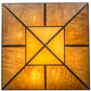 Meyda Lighting Zephyrine 72"Sq 22-Light Antique Rust Flush Mount Light With Ambra Siena Idalight And Tawnyrock Idalight Shade Glass