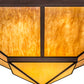 Meyda Lighting Zephyrine 72"Sq 22-Light Antique Rust Flush Mount Light With Ambra Siena Idalight And Tawnyrock Idalight Shade Glass