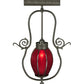 Meyda Lighting Zest 17" Timeless Bronze Pendant Light With Ruby Shade Glass