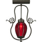 Meyda Lighting Zest 17" Timeless Bronze Pendant Light With Ruby Shade Glass