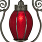Meyda Lighting Zest 17" Timeless Bronze Pendant Light With Ruby Shade Glass