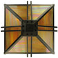 Meyda Lighting Zeta 33" 4-Light Blackened Pewter Semi-flush Mount Ceiling Light With Beige Iridescent Art Shade Glass