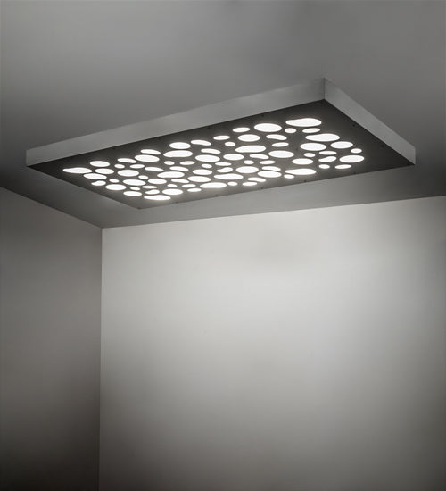 Meyda Lighting Ziggy 72" White Flush Mount Light With White Statuario Idalight Shade