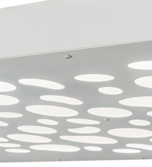 Meyda Lighting Ziggy 72" White Flush Mount Light With White Statuario Idalight Shade
