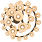 Meyda Lighting Zikloi 60" 30-Light Solar Black Chandelier With Beige Fluted Shade Glass