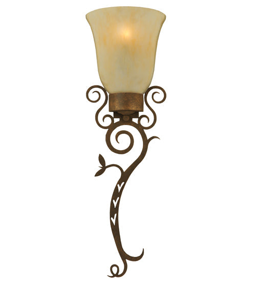 Meyda Lighting Zoey 10" Pompeii Gold Wall Sconce With Sahara Taupe Idalight Shade Glass