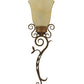 Meyda Lighting Zoey 10" Pompeii Gold Wall Sconce With Sahara Taupe Idalight Shade Glass