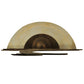 Meyda Lighting Zoey 10" Pompeii Gold Wall Sconce With Sahara Taupe Idalight Shade Glass