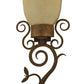 Meyda Lighting Zoey 10" Pompeii Gold Wall Sconce With Sahara Taupe Idalight Shade Glass