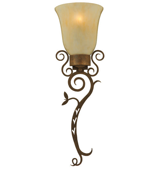 Meyda Lighting Zoey 10" Pompeii Gold Wall Sconce With Sahara Taupe Idalight Shade Glass