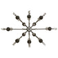 Meyda Lighting Zola 49" 12-Light 2-Tier Cajun Spice Chandelier With Clear Shade Glass