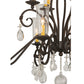 Meyda Lighting Zola 49" 12-Light 2-Tier Cajun Spice Chandelier With Clear Shade Glass