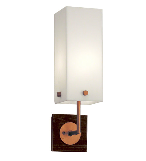 Meyda Lighting Zuria 5" Copper Over Chrome Powder Coat Wall Sconce With Statuario Idalight Shade Glass