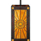 Meyda Lighting Zuvan 12" Chestnut Mini Pendant Light With Amber Quartz & Maduro Idalight Shade
