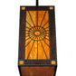 Meyda Lighting Zuvan 12" Chestnut Mini Pendant Light With Amber Quartz & Maduro Idalight Shade