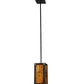 Meyda Lighting Zuvan 12" Chestnut Mini Pendant Light With Amber Quartz & Maduro Idalight Shade