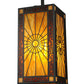 Meyda Lighting Zuvan 12" Chestnut Mini Pendant Light With Amber Quartz & Maduro Idalight Shade