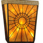 Meyda Lighting Zuvan 30" 8-Light Chestnut & Corinth Wall Sconce With Amber Quartz & Maduro Idalight Shade Glass