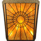 Meyda Lighting Zuvan 30" 8-Light Chestnut & Corinth Wall Sconce With Amber Quartz & Maduro Idalight Shade Glass