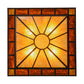 Meyda Lighting Zuvan 34" Mahogany Bronze Prime Semi-flush Mount Ceiling Light With Ambra Siena Idalight Shade Glass
