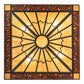 Meyda Lighting Zuvan 43" 4-Light Chestnut Semi-flush Mount Light With Amber Quartz & Maduro Idalight Shade