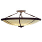 Meyda Tiffany Commerce 45" 4-Light Cafe Noir Semi-flush Mount Ceiling Light With Travertine Idalight Shade Glass