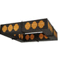 Meyda Tiffany Diablos 85" 24-Light Dark Roast Semi-flush Mount Ceiling Light With Amber Quartz Idalight Shade Glass