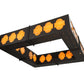 Meyda Tiffany Diablos 85" 24-Light Dark Roast Semi-flush Mount Ceiling Light With Amber Quartz Idalight Shade Glass