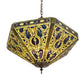 Meyda Tiffany Elizabethan 26" Mahogany Bronze Inverted Pendant With Green & Blue Shade Glass