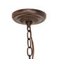Meyda Tiffany Elizabethan 26" Mahogany Bronze Inverted Pendant With Green & Blue Shade Glass