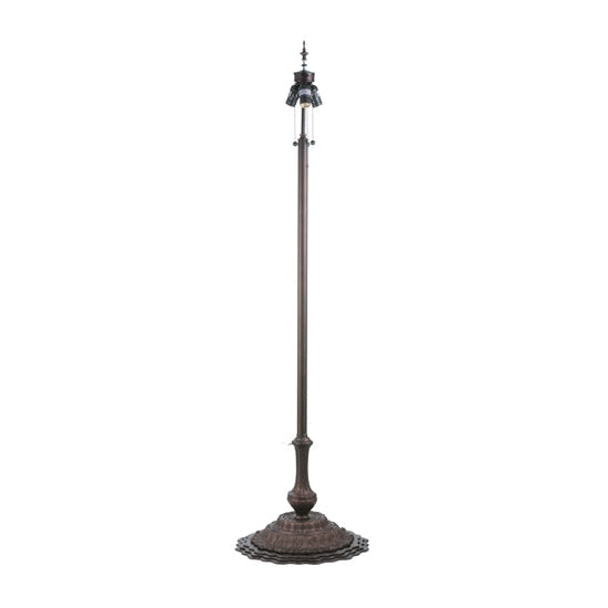 Meyda Tiffany Elizabethan 58" Mahogany Bronze Floor Lamp With Green & Blue Shade Glass