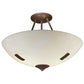 Meyda Tiffany Essence 18" 2-Light Cafe Noir Semi-flush Mount Ceiling Light With Whitestone Idalight Shade Glass