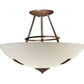 Meyda Tiffany Essence 18" 2-Light Cafe Noir Semi-flush Mount Ceiling Light With Whitestone Idalight Shade Glass