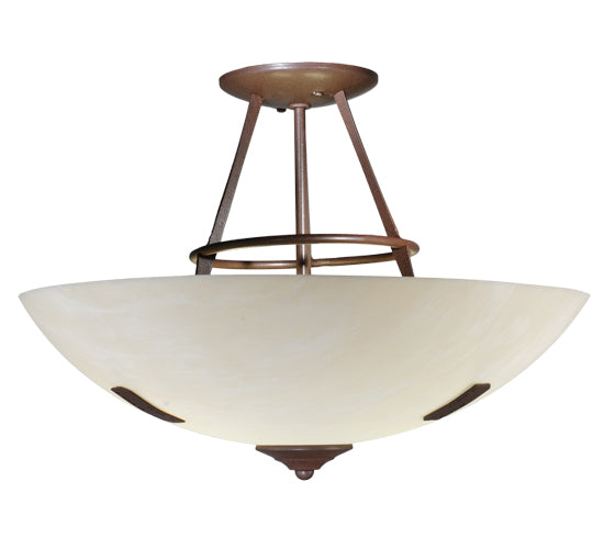 Meyda Tiffany Essence 18" 2-Light Cafe Noir Semi-flush Mount Ceiling Light With Whitestone Idalight Shade Glass