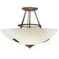 Meyda Tiffany Essence 18" 2-Light Cafe Noir Semi-flush Mount Ceiling Light With Whitestone Idalight Shade Glass