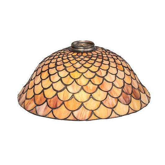 Meyda Tiffany Fishscale 11" Brown Shade Glass