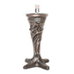 Meyda Tiffany Fishscale 15" Mahogany Bronze Mini Torchiere Table Lamp With Beige Shade Glass