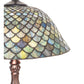 Meyda Tiffany Fishscale 22" Mahogany Bronze Table Lamp With Green Shade Glass