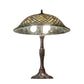 Meyda Tiffany Fishscale 26" Mahogany Bronze Table Lamp With Green & Beige Shade Glass