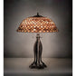 Meyda Tiffany Fishscale 30" Mahogany Bronze Table Lamp With Brown Shade Glass