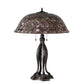 Meyda Tiffany Fishscale 30" Mahogany Bronze Table Lamp With Brown Shade Glass