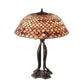 Meyda Tiffany Fishscale 30" Mahogany Bronze Table Lamp With Brown Shade Glass