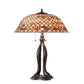 Meyda Tiffany Fishscale 30" Mahogany Bronze Table Lamp With Brown Shade Glass