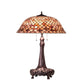 Meyda Tiffany Fishscale 31" Mahogany Bronze Table Lamp With Brown Shade Glass