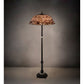 Meyda Tiffany Fishscale 62" Mahogany Bronze Floor Lamp With Brown Shade Glass