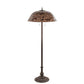 Meyda Tiffany Fishscale 64" Mahogany Bronze Floor Lamp With Beige Shade Glass